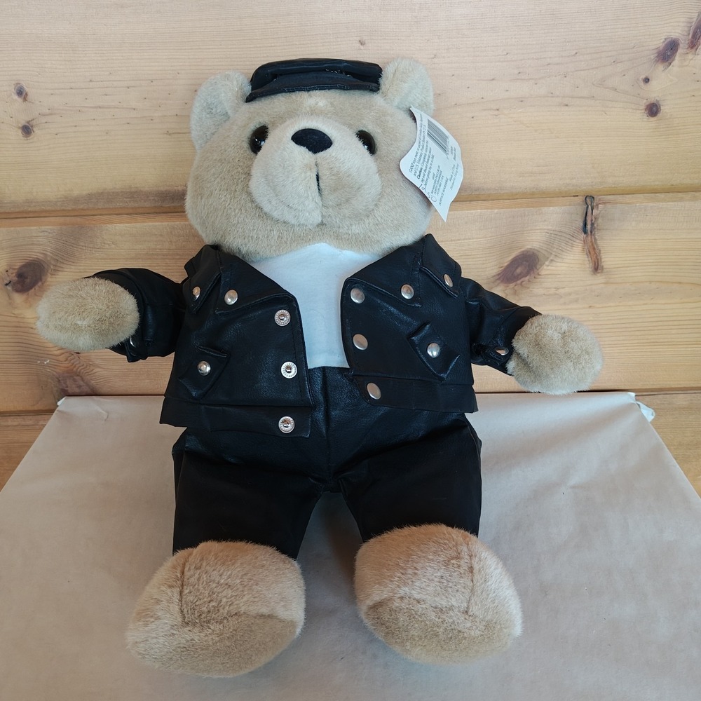 Ganz Vintage Brando Biker Bear Plush 16" E5
